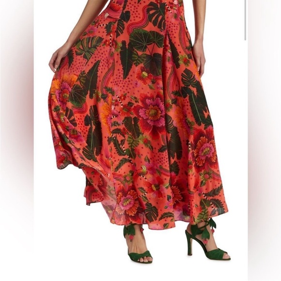 New FARM Rio Blooming Garden One Shoulder Maxi Dress Size L Worn Once - Picture 5 of 9